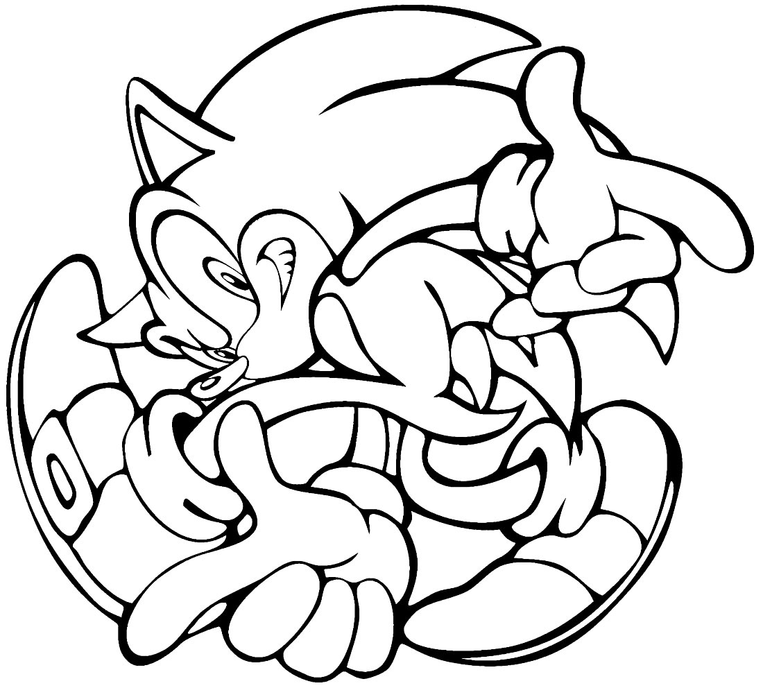 Desenho do Sonic para colorir