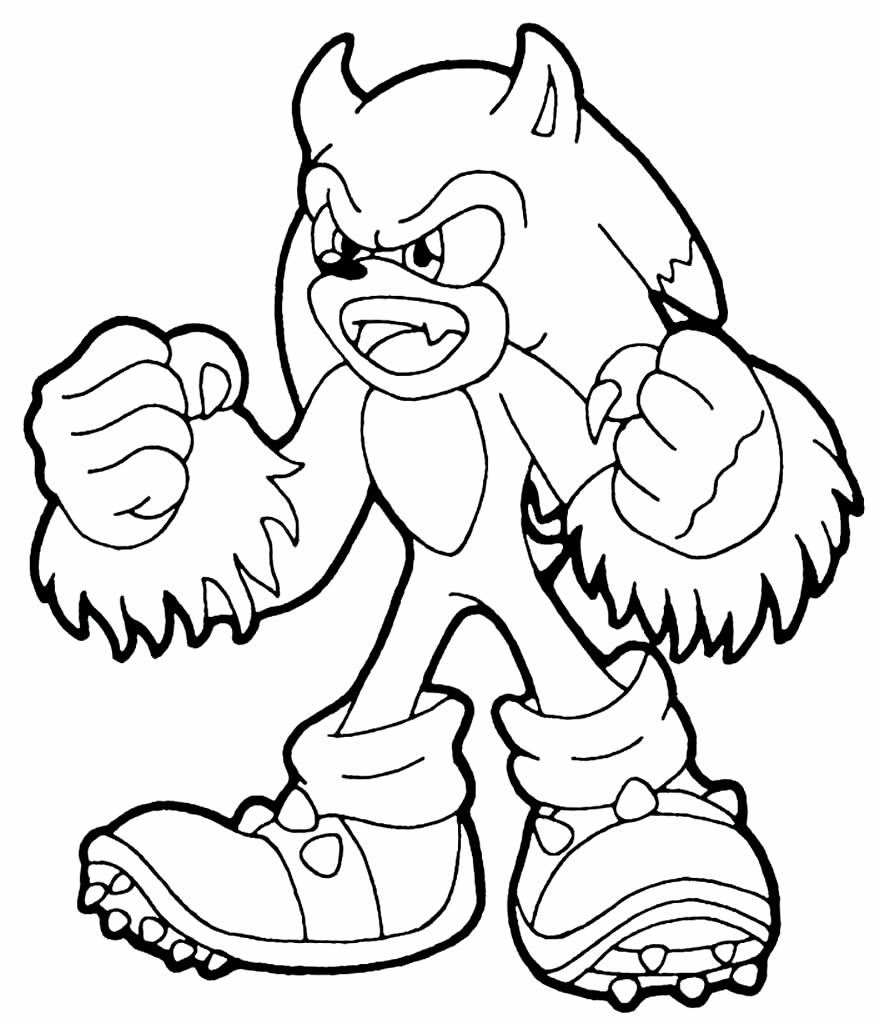 Desenho do Sonic para pintar