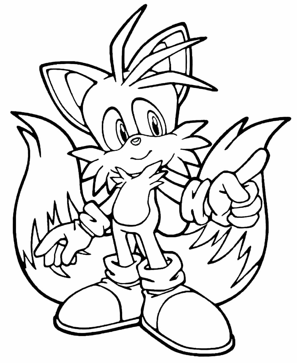 Imagem do Sonic para pintar
