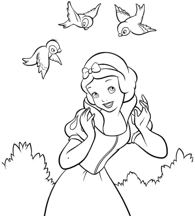 30+ Desenhos da Branca de Neve para colorir - Como fazer em casa