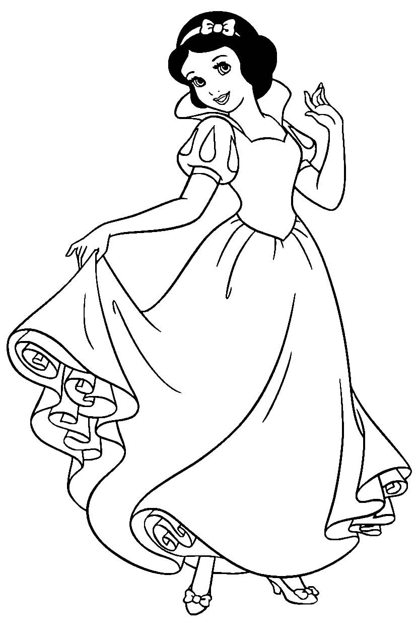 Desenhos da Branca de Neve para colorir e imprimir