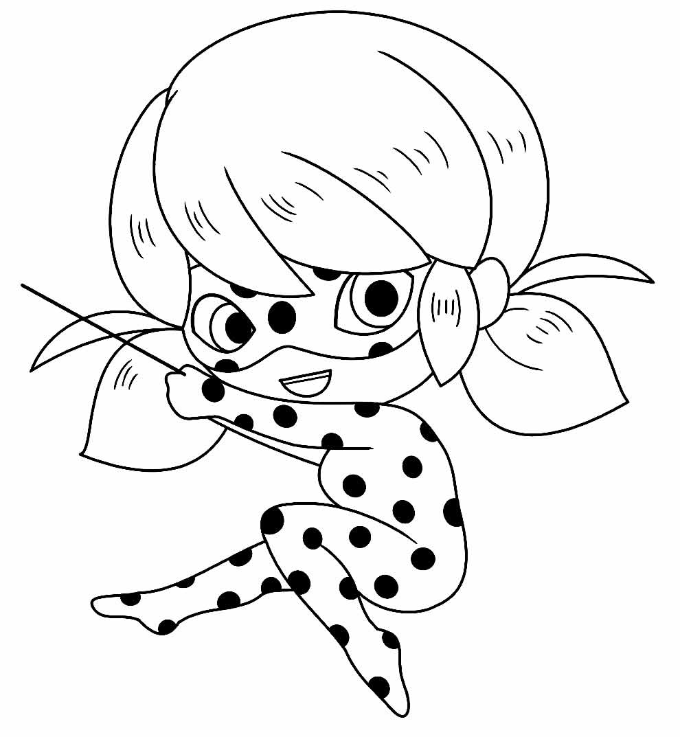 Desenho da Ladybug para pintar