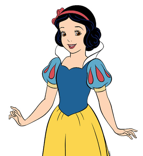 Desenho colorido da Branca de Neve