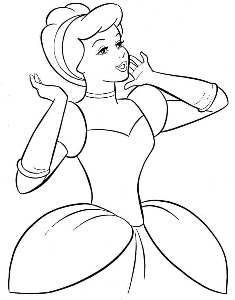 30+ Desenhos da Cinderela para colorir - Como fazer em casa
