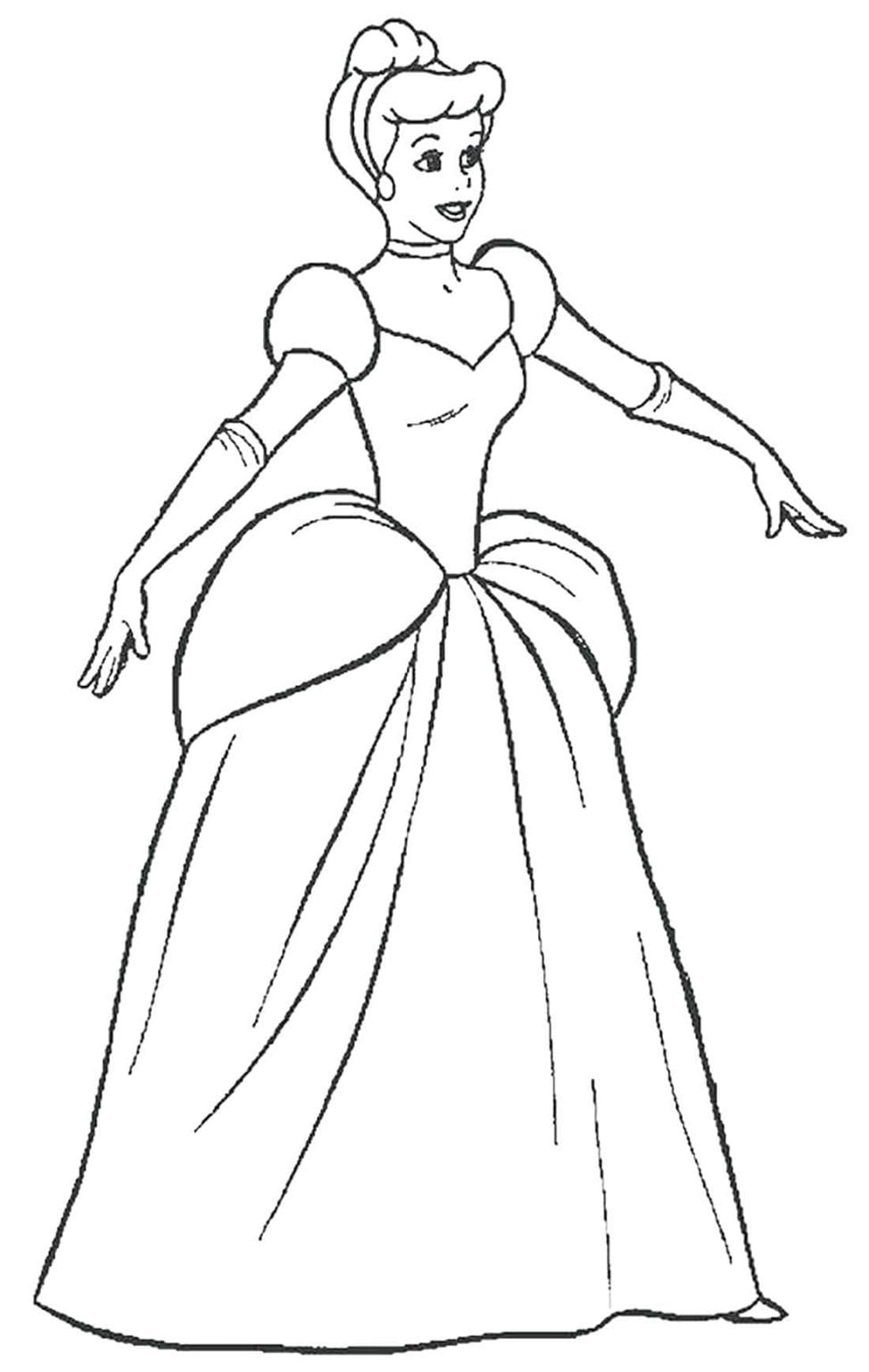 30+ Desenhos da Cinderela para colorir - Como fazer em casa