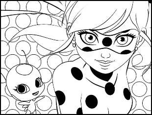 Desenho pintar ladybug