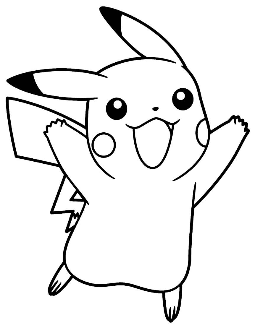 Desenho de Pikachu para colorir