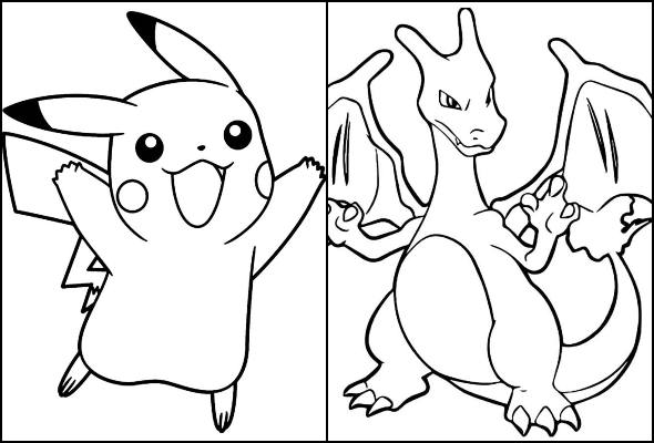 60+ Desenhos de Pikachu para imprimir e colorir - Como fazer em casa