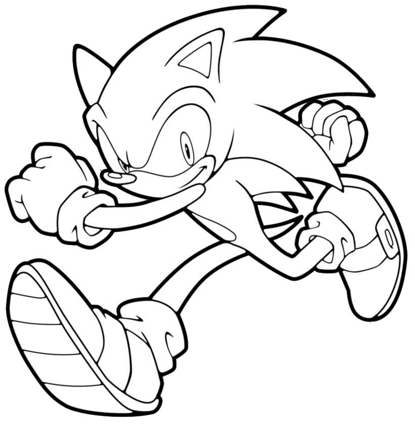Imagem de Sonic para colorir