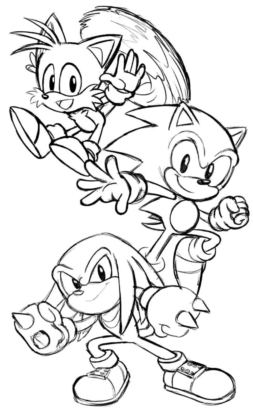 Desenho de Sonic para colorir