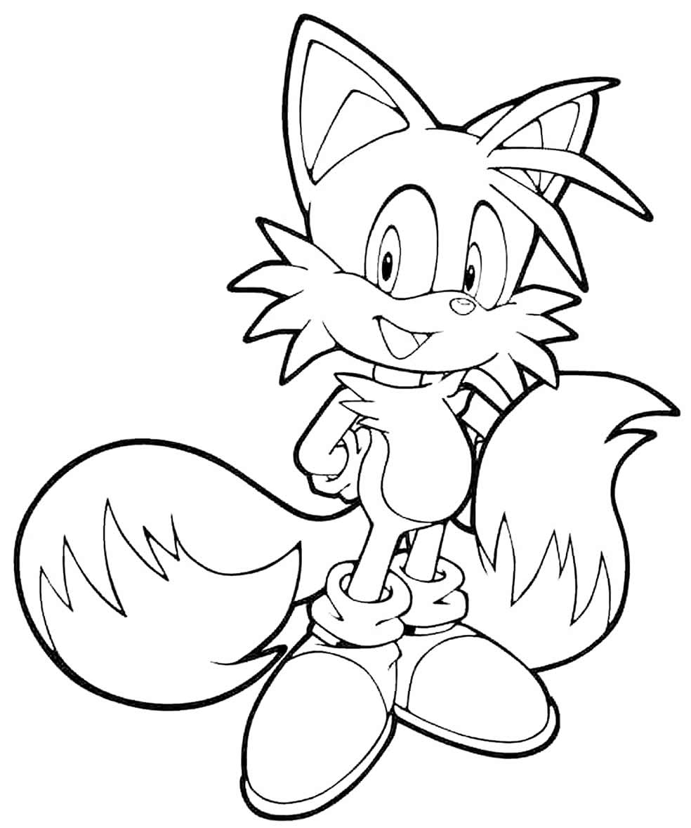 Desenho de Sonic para pintar