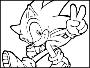 Desenhos de Sonic para colorir