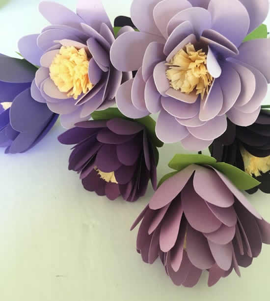 Moldes de Pétalas para Flores de Papel - Como fazer em casa