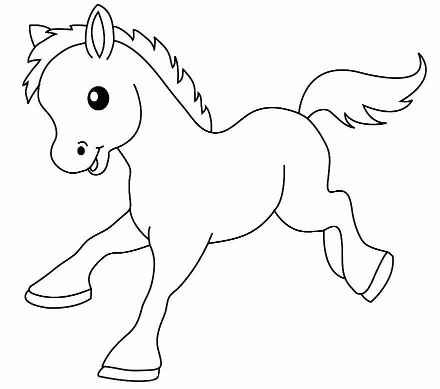 Desenho para colorir de cavalo