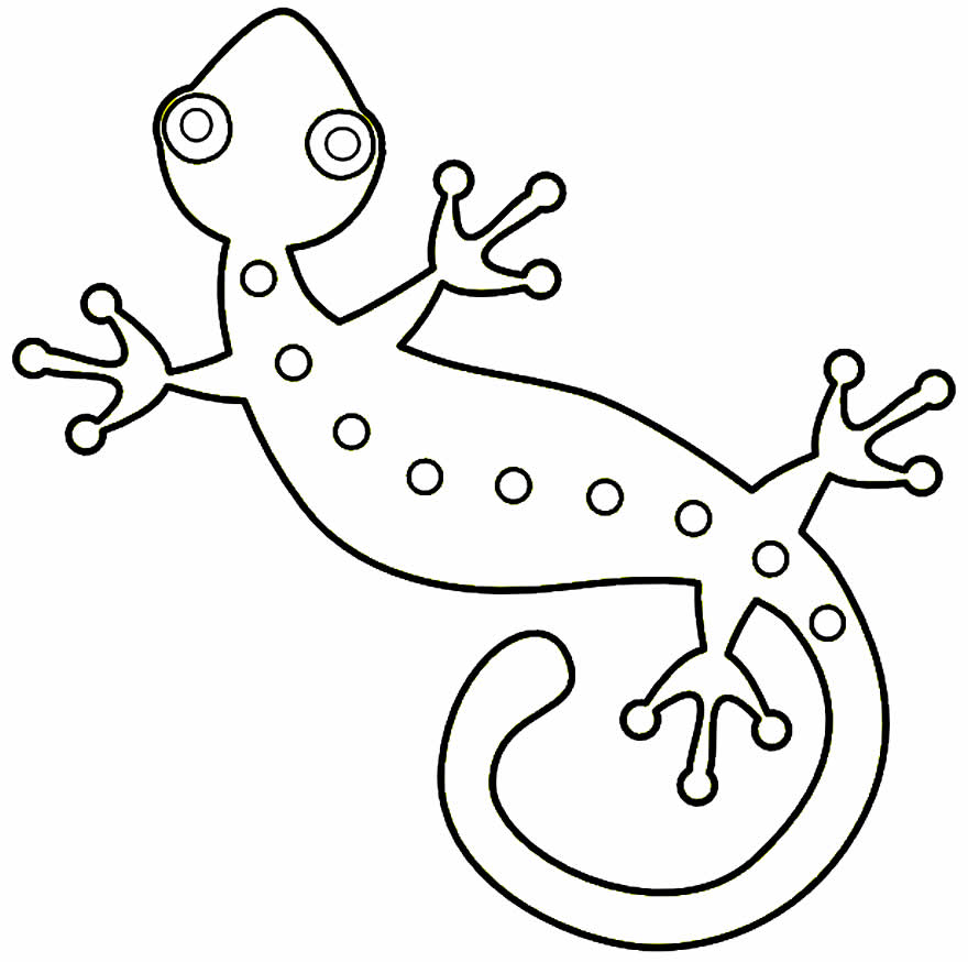 Desenho para colorir de iguana