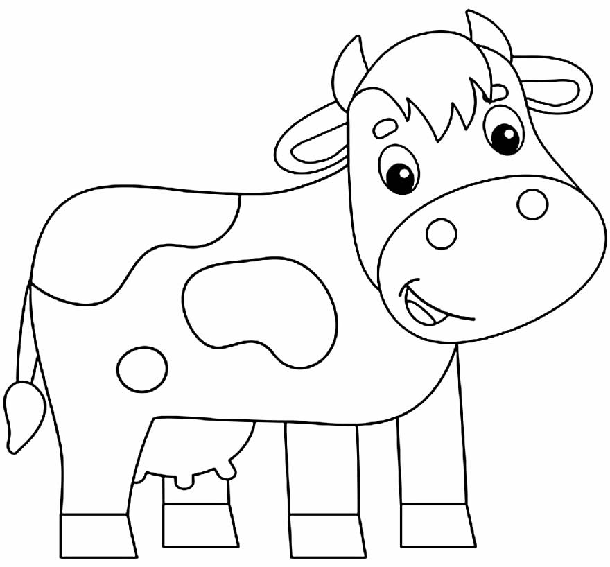 Desenho para colorir de vaca