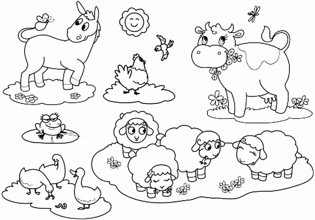 60+ Desenhos de Animais da Fazenda para colorir - Como fazer em casa