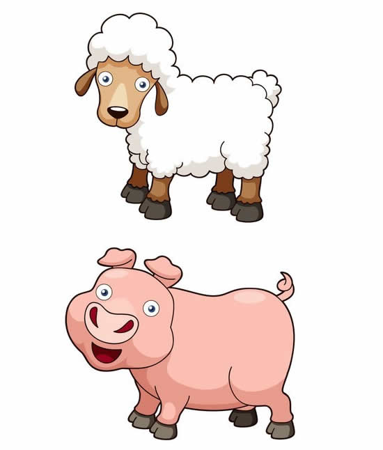 Desenho de animais da fazenda