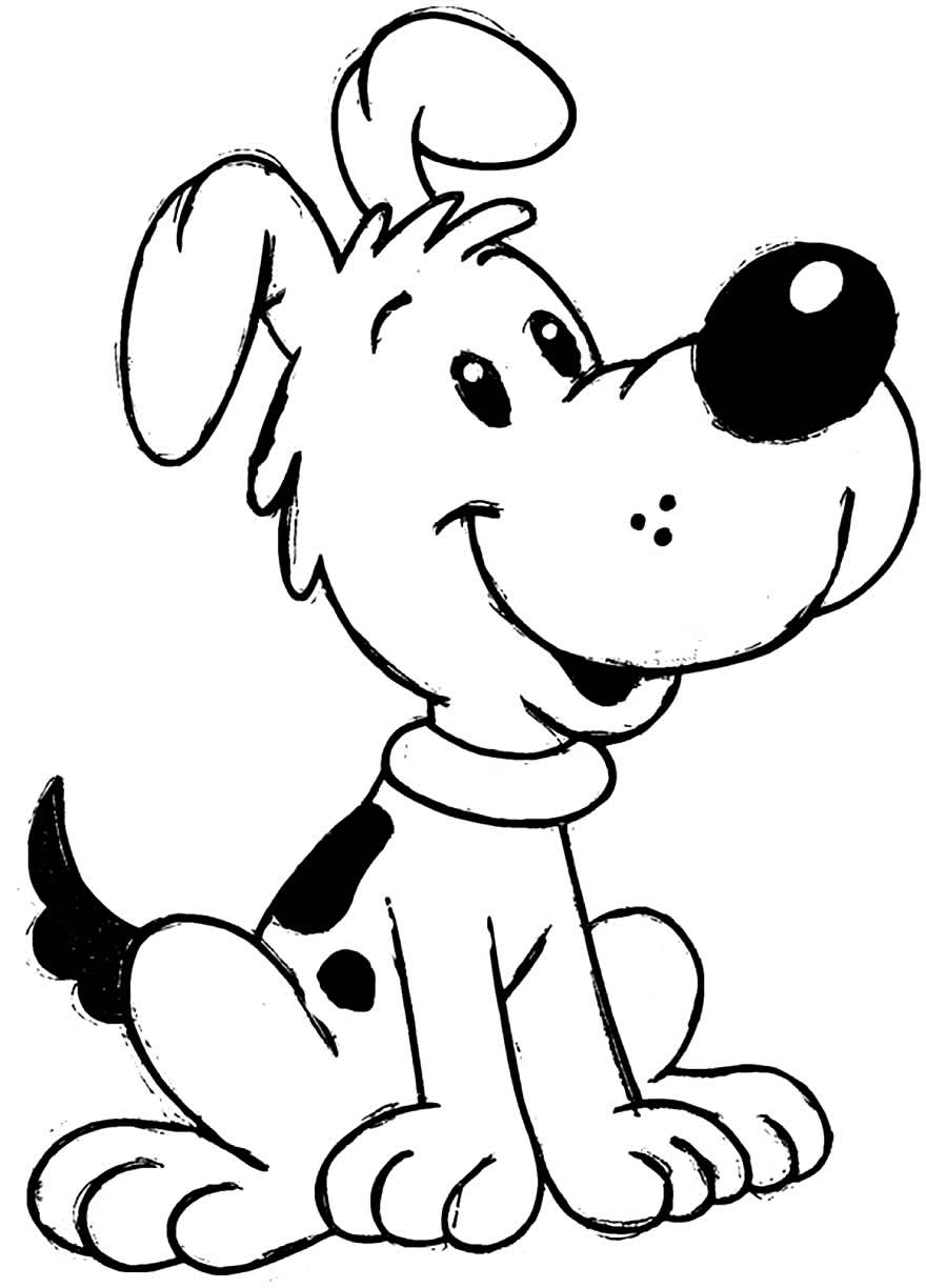 Desenho para colorir de cachorrinho