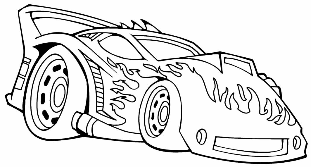 Desenho de carro Hot Wheels para colorir