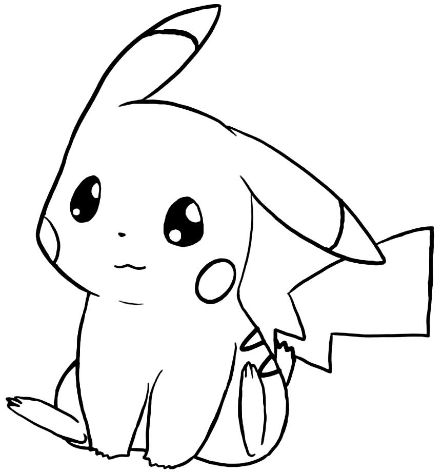 desenho do pikachu para copiar