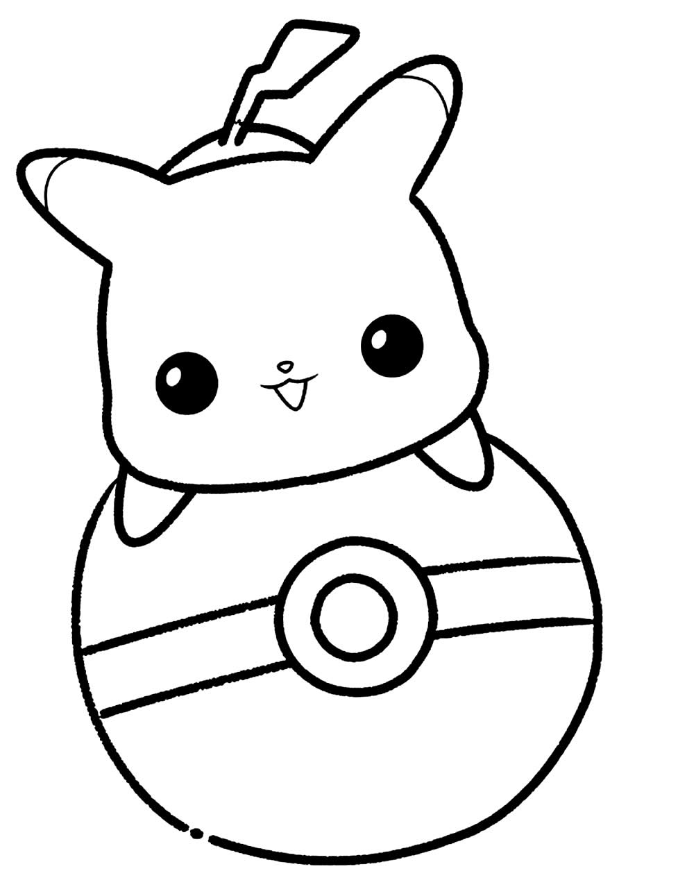 Desenho de Pikachu para pintar