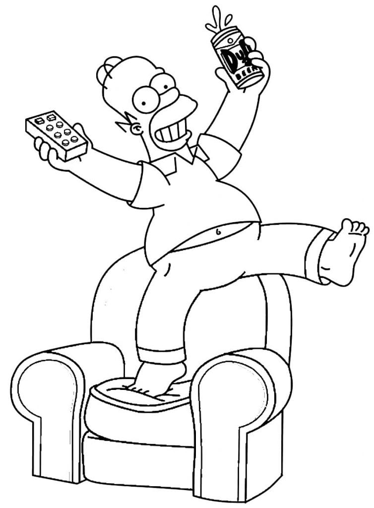 Desenho De Homer Simpson Pensando Para Colorir Porn Sex Picture