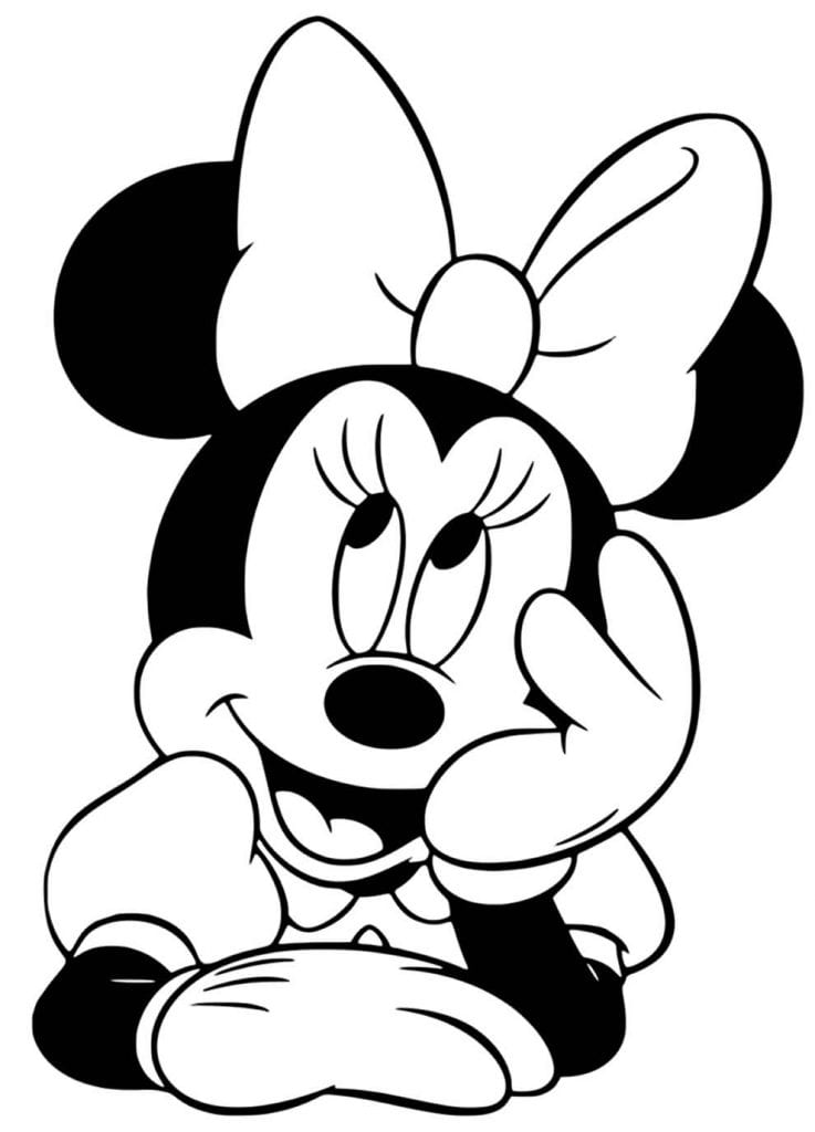 30+ Desenhos da Minnie para colorir Como fazer em casa