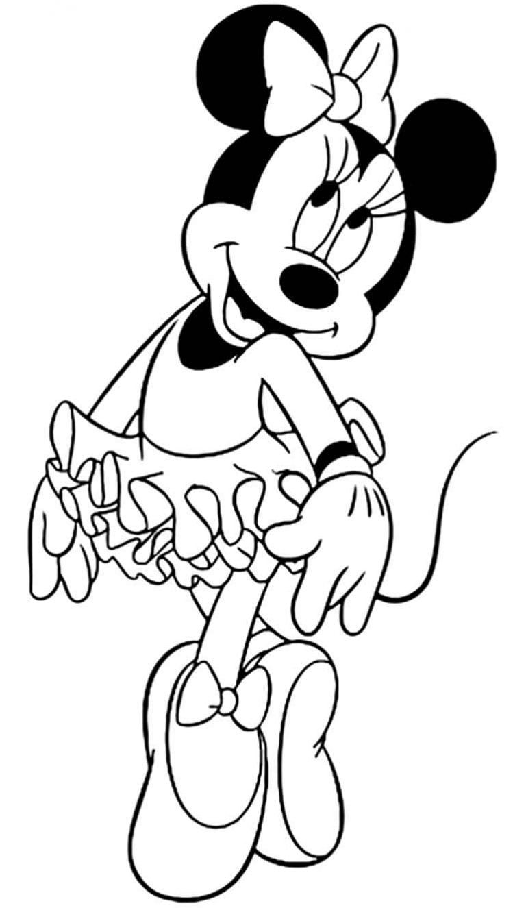 30+ Desenhos da Minnie para colorir - Como fazer em casa