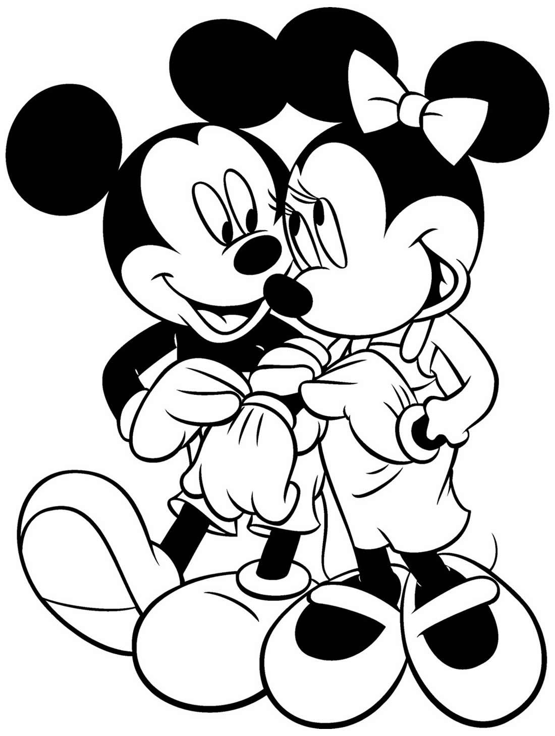Desenho de Minnie para colorir
