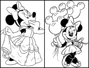 Desenhos da Minnie para colorir