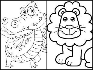 Desenhos de animais para imprimir e colorir