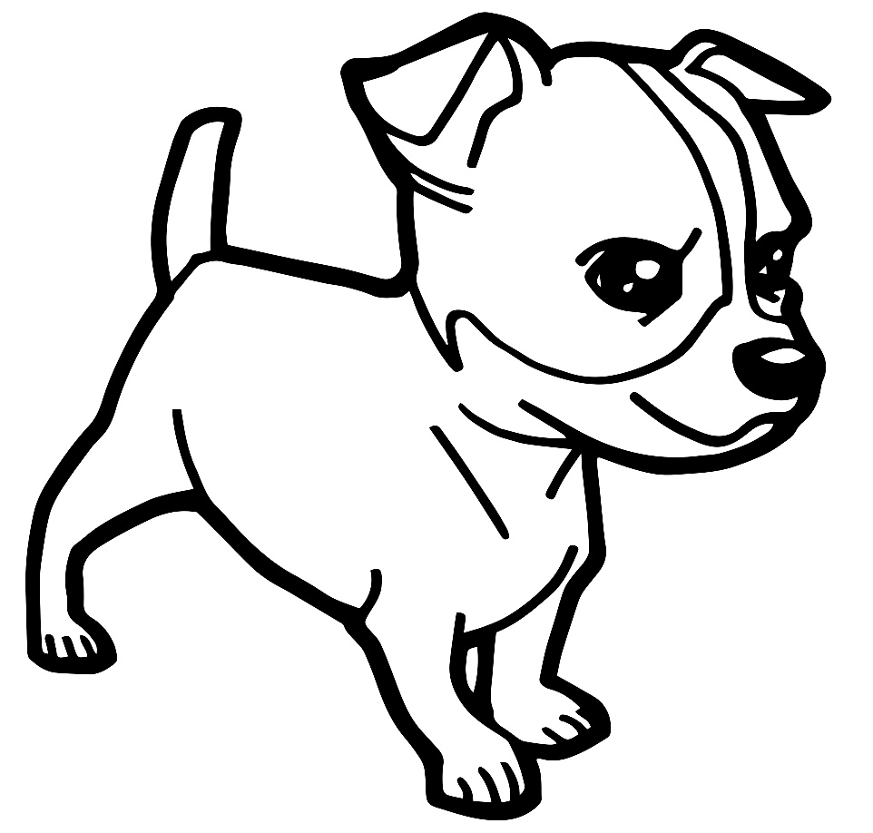 Desenho de cachorro para colorir, imprimir e moldes para pintar