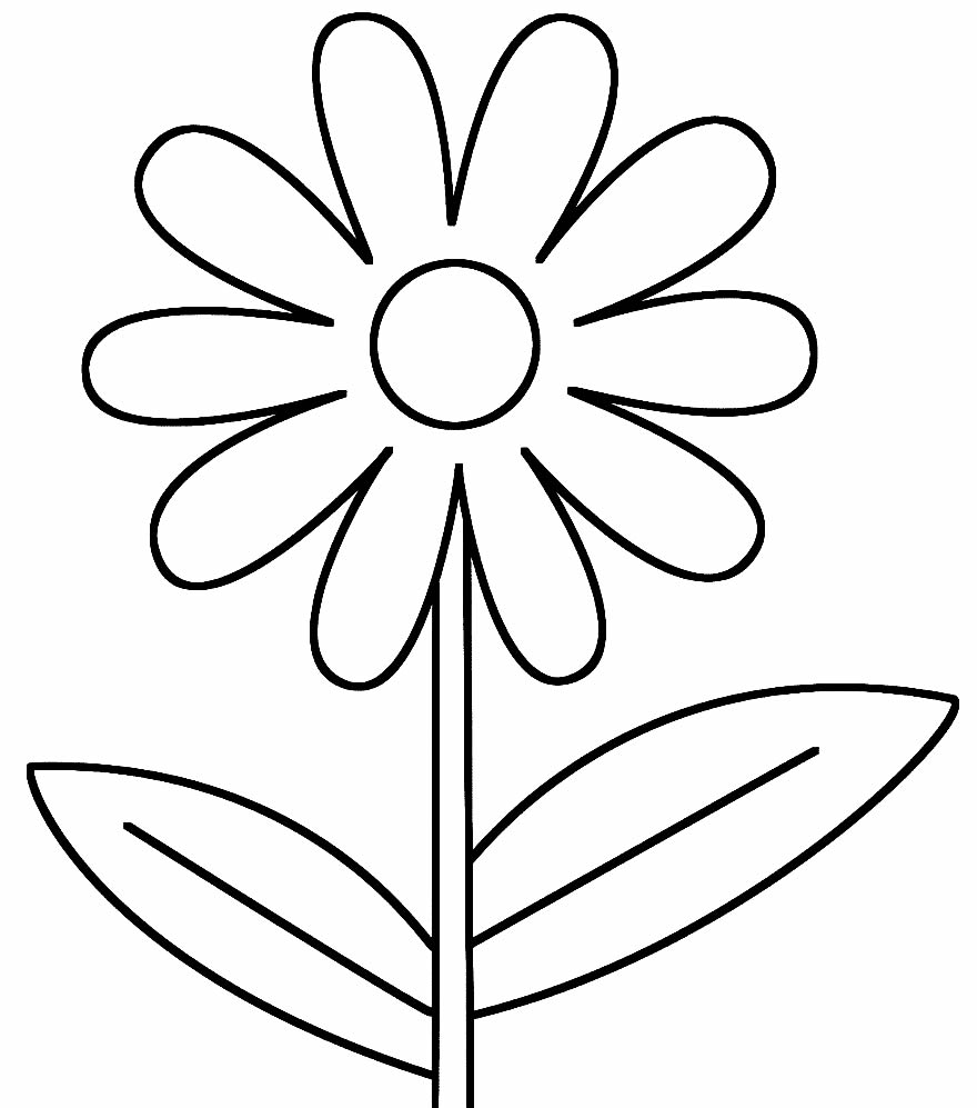 Desenho lindo de flor para pintar