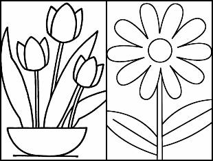 Desenhos de flores para colorir