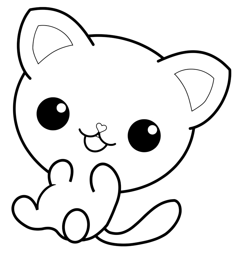 Desenho de gatinho para pintar