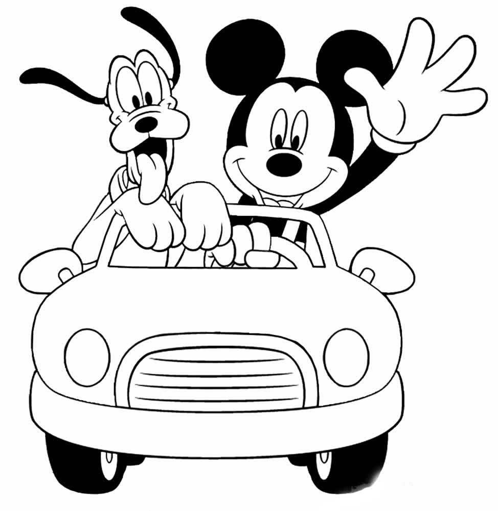 Desenho divertido do Mickey Mouse