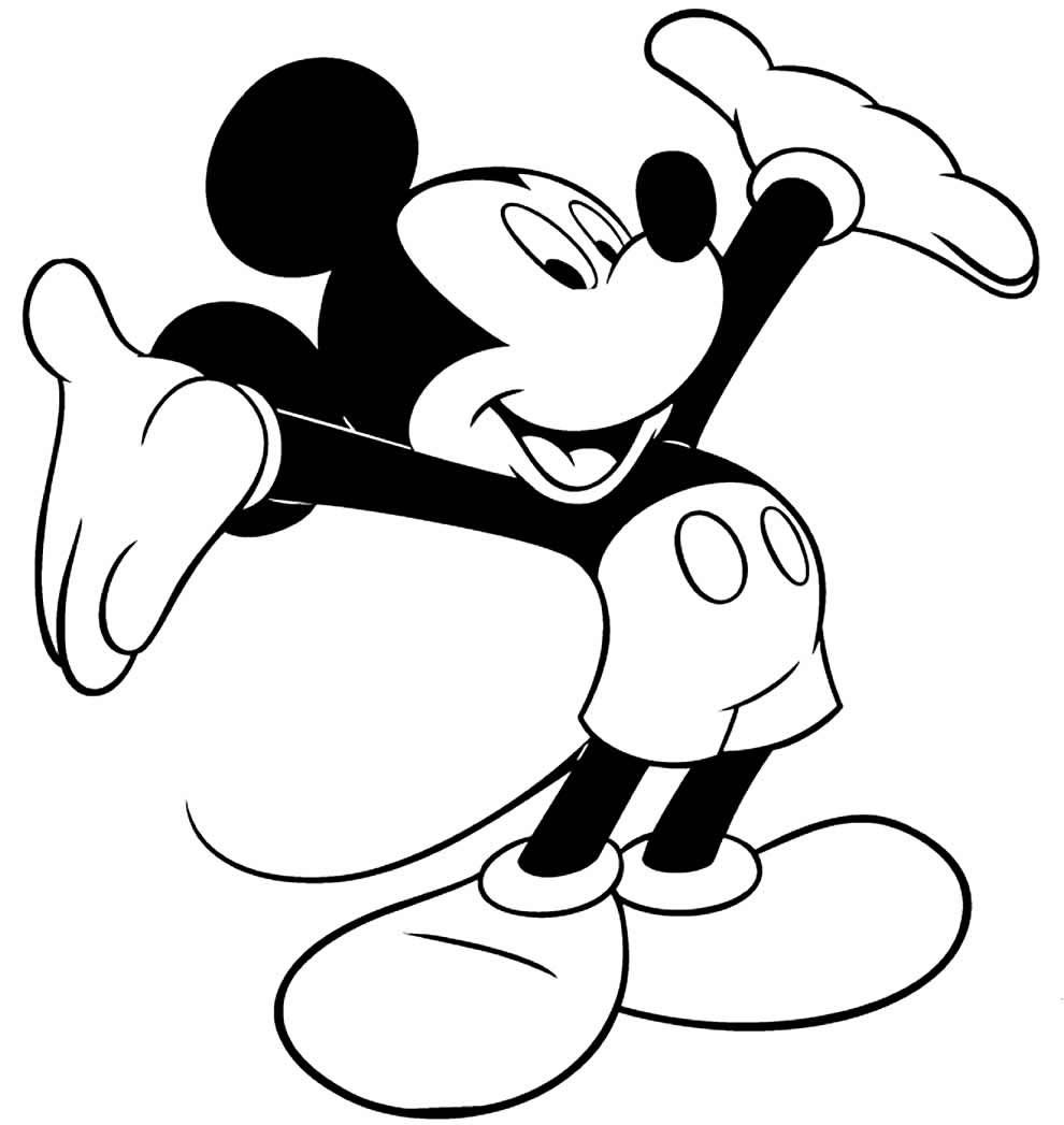 Desenhos do Mickey para colorir e imprimir | Como fazer em casa