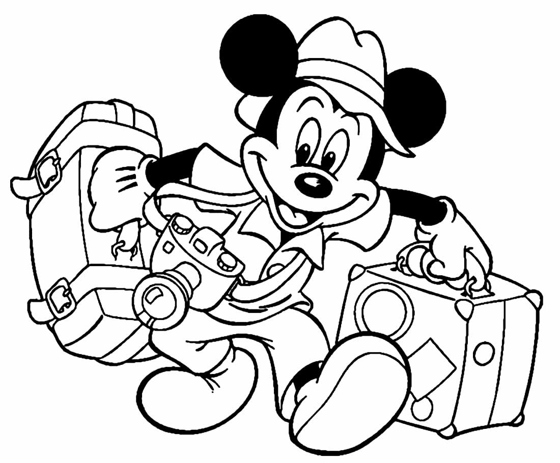Imagem para colorir do Mickey Mouse