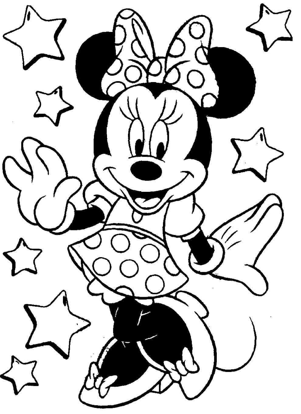 Desenho da Minnie para colorir