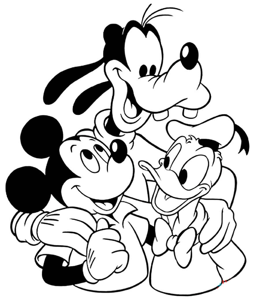 Imagem divertida do Mickey para pintar