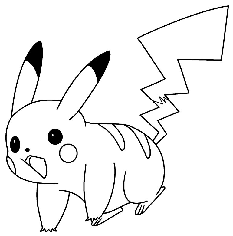 Imagem de Pikachu para pintar