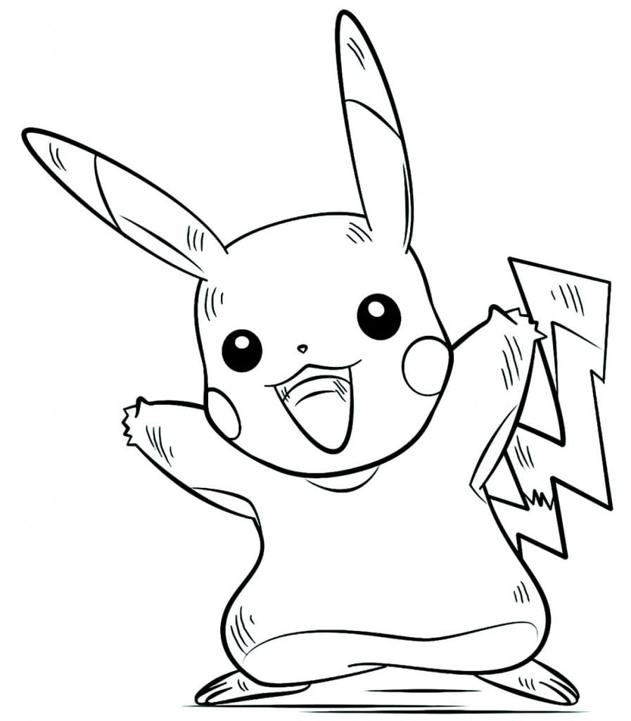 60 Desenhos De Pikachu Para Imprimir E Colorir Como Fazer Em Casa 3687