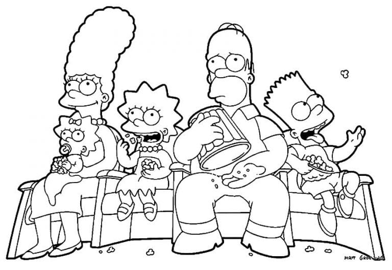 50+ Desenhos dos Simpsons para colorir - Como fazer em casa