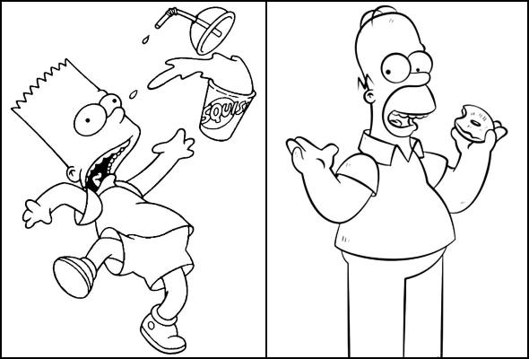 50+ Desenhos dos Simpsons para colorir - Como fazer em casa