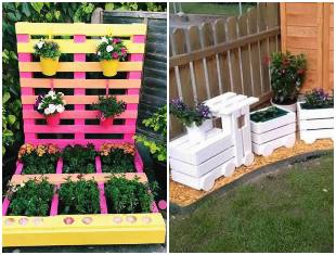 Ideias com pallets para fazer no jardim