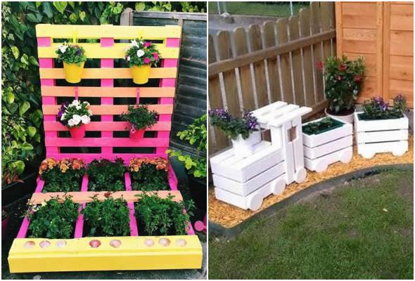 Ideias com pallets para fazer no jardim