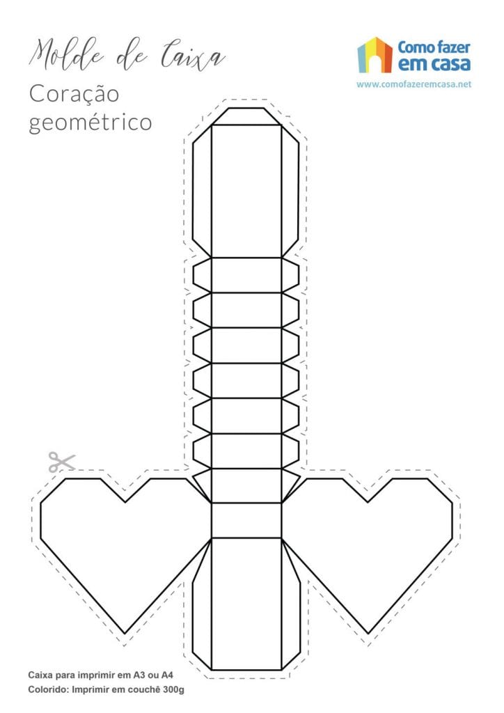 caixa de coração 3d