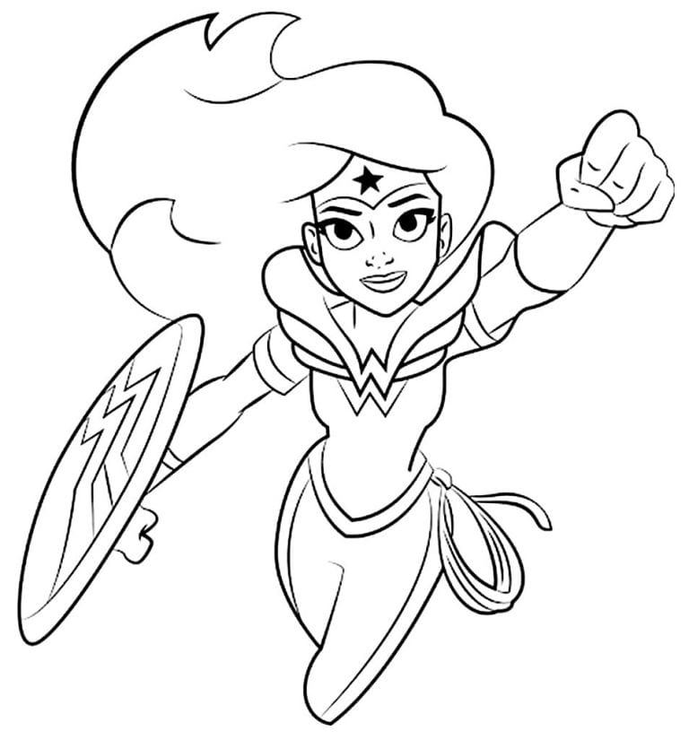 30+ Desenhos da Mulher Maravilha para colorir - Como fazer em casa