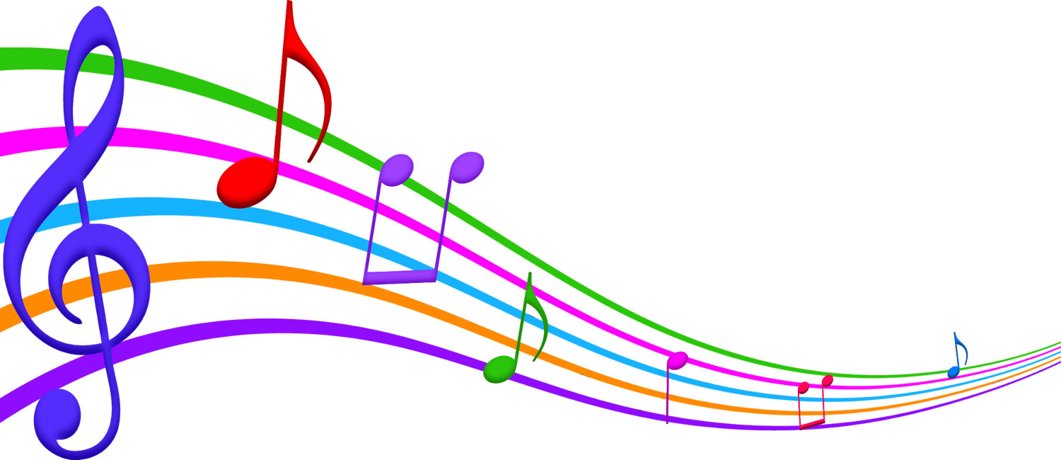 Moldes de notas musicais coloridas para imprimir